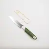 Juego de herramientas multifuncional para procesar frutas y verduras con mango verde, pelador y rebanador, suministro de gadget para cocina casera
