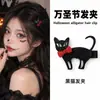 Diadema creativa y peculiar de Halloween con cuernos negros, perfecta para cosplay festivo, sesiones de fotos y actuaciones.