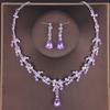 Conjunto de tres piezas de collar nupcial con explosiones transfronterizas, accesorios de alta gama para vestidos de novia de lujo con diamantes de imitación.