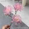 Almofada de Alfinetes Flor de 3 Cabeças Flor Artificial Crisântemo Planta Decorativa Decoração de Casamento Floral Colorido Almofada de Alfinetes Flor Garra de Caranguejo Crisântemo