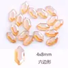 Venta caliente transfronteriza Aurora Diamante K9 color champán vidrio plano decoración de uñas de diamante taladro de uñas de diamante con forma especial joyería
