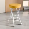 Silla Shengbangrong, taburete redondo, taburete plegable, escritorio simple, silla de dormitorio con respaldo suave, silla de balcón portátil