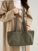 Bolsa Tote Súper Popular 2026 para Mujer, Estilo Coreano, Material de Lona de Alta Gama, Gran Capacidad, Versátil para el Trabajo, Bolso de Mano y Bolso de Hombro