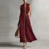 Moda Europea y Americana Independiente Comercio Exterior Transfronterizo Nuevo Modelo 2026 Aliexpress Más Vendido Vestido Casual Sin Mangas de Bloques de Color para Mujer