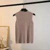 Chaleco Traje Interior de Mujer Sin Mangas Camiseta Básica Blanca Holgada Punto Exterior de Gama Alta Top Nuevo Estilo 2024