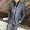 Traje de novio traje hombres tres piezas corte slim coreano negocios profesional formal vestido de boda traje traje de padrino