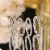 Anillo Sencillo Estilo Retro Minimalista de Venta Caliente Transfronteriza para Mujer, Anillo con Incrustaciones de Diamantes en Cobre Estilo Celebridad de Internet de Moda