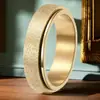 Anillo de acero inoxidable joyería ins al por mayor no se decolora nicho para hombre anillo de acero de titanio anillo liso marea para hombre rotación rotación