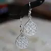 Huajie deseja brincos de gota vazados em formato de coração estilo europeu e americano da moda em prata 925 para mulheres brincos de feriado