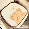 Cojín de Coche de Oso de Dibujos Animados Lindo Verano Panal Transpirable Cómodo Antideslizante Asiento de Coche Cojín Fresco Cojín Monolítico
