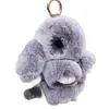 Juguete de Peluche de Conejo Adorable Color Escarcha de Imitación de Piel de Conejo Rex, Colgante para Bolso de Conejo, Llavero, Regalo de Cumpleaños
