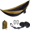 Hamaca Popular de Venta Cruzada al Aire Libre de Tela de Paracaídas de Nylon Silla Columpio de Campamento para una o Dos Personas Bestseller de Invierno para Niños