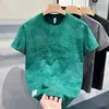 Camiseta Masculina de Manga Curta Estilo Japonês 2025 Verão Nova Gola Redonda Estampada Top Ins Marca da Moda Solta Versátil Camiseta de Meia-manga