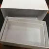 En stock caja de embalaje blanca al por mayor caja rectangular nueva tapa de cartón de piel de vaca regalo de cumpleaños caja blanca pequeña universal