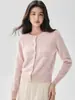 Suéter de punto cardigan 100% cachemira, dulce y fresco, para mujer, con un delicado y único diseño de lazo con cuentas, un top versátil