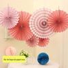 Venda Quente Transfronteiriça Decoração de Parede para Festa de Aniversário de Bebê Cem Dias Flor de Leque de Papel Decorativo Casamento Decoração de Casamento