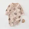 Mameluco de Mariposa para Bebé Recién Nacido Primavera y Otoño Algodón Puro Clase A Ropa para Bebé Sin Costuras 0-3 Meses Mono para Recién Nacido