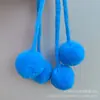Bola de Pelo de Caxemira Laço 3cm Par de Bolas Corda de Poliéster Colorida com Bola de Pelúcia Sapatos, Chapéus, Roupas, Bolsas e Acessórios