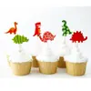 Palitos de Dente de Papel Grosso Dupla Face, Decorações de Bolo de Aniversário, Toppers para Cupcakes, Pacote com 24