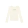 Camiseta de Manga Larga con Cuello en V y Cordones Estilo Puro Deseo Otoño 2026 para Mujer Adelgazante Versátil Se Puede Usar por Delante y por Detrás Top Básico