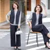 Ropa de Mujer Primavera 2026 para Madres, Conjunto de Tres Piezas Tallas Grandes, Cárdigan y Chaleco Ajustados, para Mujeres de 40-50 Años, Atuendo Versátil Adelgazante