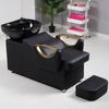 Cama de Lavado Semi-Reclinable al por Mayor para Salones de Belleza, Cama para Cortar y Lavar el Cabello, Sillón de Lavado para Salón de Belleza, Cama de Terapia Capilar con Masaje