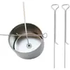 Suporte para Pavio de Vela Fixador de Pavio de Vela Ferramenta de Centralização de Pavio de Metal para Fabricação de Velas Clipe para Vela