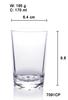 Taza Recta de Vidrio Redonda de Gran Capacidad Engrosada Taza para Jugo Taza para Enjuague Bucal y Cepillado de Dientes de Hotel Taza Recta de Vidrio para Tenis de Mesa