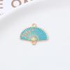 Nuevo Estilo Chino Abanico Doble Colgante de Flor de Ciruelo DIY Aleación Goteo de Aceite Accesorios de Joyería Horquilla Estilo Antiguo Collar Paso a Paso Colgante Borla Accesorios