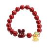 Pulsera de Conejo de Arena Dorada Púrpura Cinabrio de Guan Yu Bolsa de la Suerte Pulsera del Zodiaco Venta al por Mayor de Fábrica Transmisión en Vivo Dropshipping S2121002