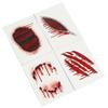 Fabricante suministra nuevas pegatinas de tatuaje de Halloween con forma de cicatriz, divertidas pegatinas de maquillaje bucal con forma de cicatriz, resistentes al agua y al sudor.