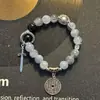 Pulsera Retro Nueva de Estilo Chino con Cuentas de Color Tinta, Elegante Accesorio de Mano para Parejas y Estudiantes, Regalo de Vacaciones, Pulsera para Estudiantes