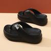 Chanclas de mujer para verano, exteriores, playa, pies sin mal olor, sandalias, para casa, resistentes al desgaste, que aumentan la altura, antideslizantes, combinan con todo, pantuflas de alta gama