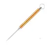 Palito de Liga de Titânio Portátil Retrátil Chaveiro Integrado Ferramenta Multifuncional para Frutas