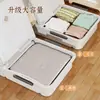 Bolsa de almacenamiento para libros viejos, caja de almacenamiento doméstica para debajo de la cama, caja de almacenamiento plana tipo cajón con ruedas para libros, ropa y edredones