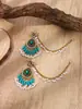 Pendientes de Flor Gota de Agua Estilo Europeo y Americano, Pendientes Geométricos de Perlas Estilo Bohemio, Pendientes Integrados con Borla Estilo Étnico para Mujer