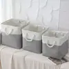 Cesta quadrada de armazenamento de algodão e linho eva cesta de armazenamento de roupas para lavanderia bolsa de ombro portátil de algodão e linho caixa de armazenamento de brinquedos e miudezas