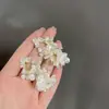 Brincos franceses doces super fada flor longa borla de diamante luxo leve alta qualidade explosões joia de orelha coringa atacado
