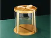 Caja redonda transparente para pastel con ventana elevada para flores, bocadillos y empaque de regalo, caja de empaque para pastel de postre para hornear