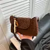 Bolsas Transversais Populares Femininas de Alto Padrão de Nicho Bolsas Femininas Outono e Inverno Nova Moda Tendência Bolsa Quadrada Pequena de Ombro Transversal