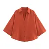 Comércio exterior solteiro! Nova blusa de moda casual solta de manga comprida de design nicho para primavera 2340939