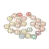 Plato Redondo de Flor Taladro Hebilla Lazo Hecho a Mano DIY Material para Accesorios para el Cabello Accesorios para Abalorios Flor de Doble Capa Estilo Diamantes de Imitación Perla