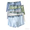 Ropa interior para adolescentes, para estudiantes de secundaria y preparatoria, Calzoncillos tipo bóxer de seda Grado 10A, Calzoncillos transpirables de seda helada de cuatro esquinas para niños mayores
