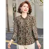 Camisas Elegantes de Manga Longa para Primavera para Mães, Roupas de Primavera para Mulheres de Meia-Idade e Idosas, Tops que Rejuvenescem e Emagrecem, Blusas Estilosas