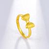 Anillo de moño abierto de oro arena de Vietnam, anillo chapado en oro latón, moda simple para mujer, comercio electrónico transfronterizo al por mayor