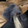 Bonito gorro con orejas de oso para mujer, otoño e invierno, nuevo gorro de punto de felpa que combina con todo, protección para las orejas, gorro de lana Lei Feng