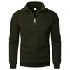 2026 Moletom Casual Meia-Zip com Gola Alta Transfronteiriço Tendência Simples Solto Tamanho Grande Fleece da Amazon Moletom Masculino