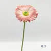Flor Artificial de Camomila PU de Haste Única Flor Artificial de Seda para Casa Casamento Suprimentos de Hotel Flor Decorativa Ornamento de Sala de Estar Flor Artificial