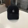 Gorra de Béisbol Moda Letra C Subrayada Juventud Pareja Calle Lavada Visera Curva Gorra Hombres y Mujeres Tendencia Exterior