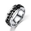 Anillo de Acero Inoxidable para Hombre de Venta Caliente de Amazon Anillo Giratorio Explosiones Transfronterizas Anillo de Titanio para Pareja Accesorios